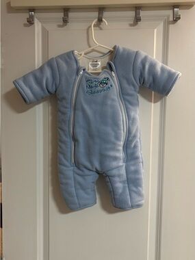 Baby Fleece One-Piece in Light Blue